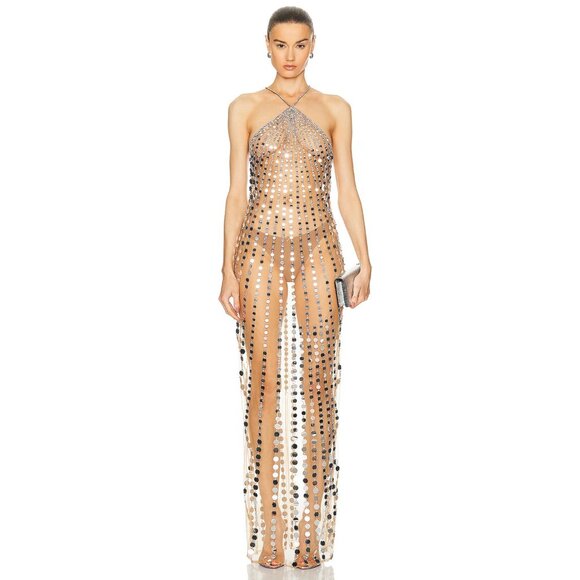 Retrofete Dresses & Skirts - retrofete Maris Dress Tannin Embellished Maxi